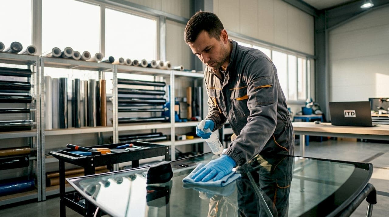 Processus installation film teinté : guide complet 2026