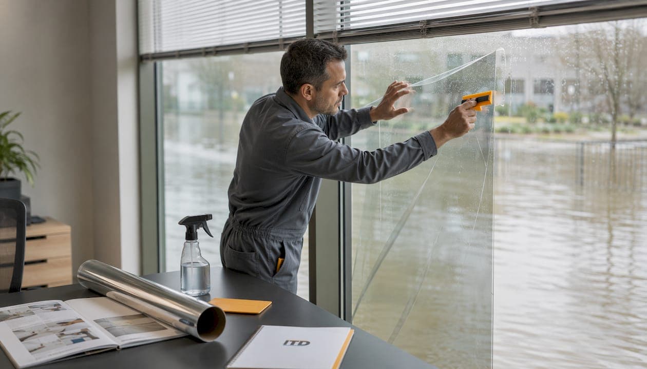 Film vitrage pour zones inondables : protection et sécurité
